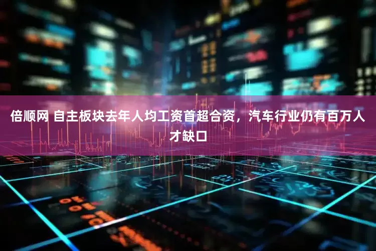倍顺网 自主板块去年人均工资首超合资，汽车行业仍有百万人才缺口
